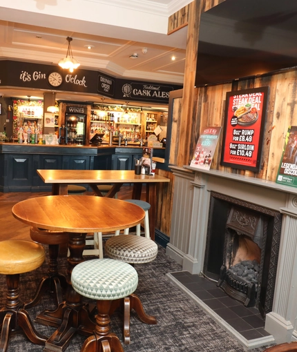 Restaurant area in a pub