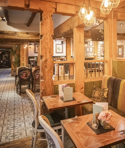 interior seating area of the pub