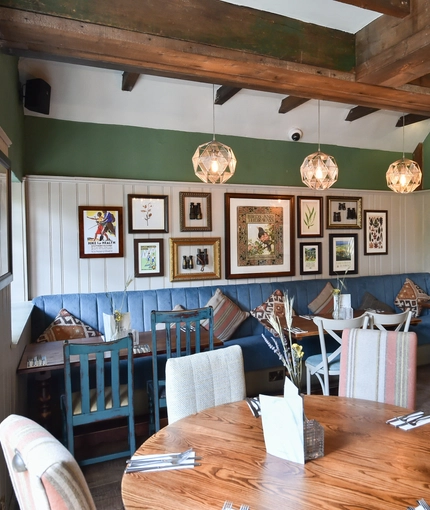 The restaurant area of The Peacock Inn.