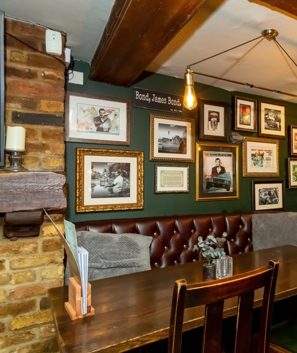 Internal seating area in a pub restaurant