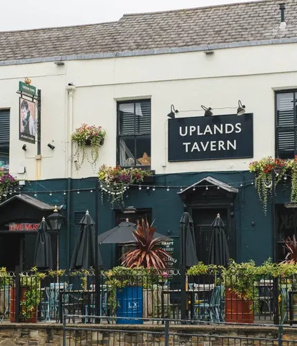 The exterior of The Uplands Tavern