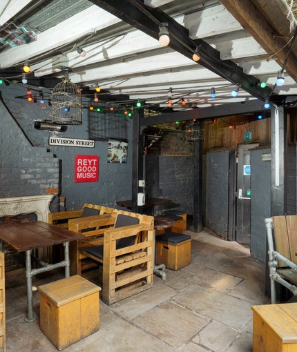 Beer garden outside a pub