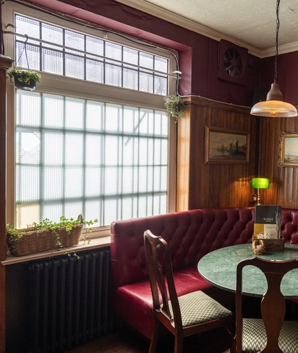 interior restaurant and seating area 