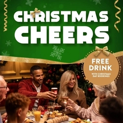 A graphic promoting Christmas at Hungry Horse