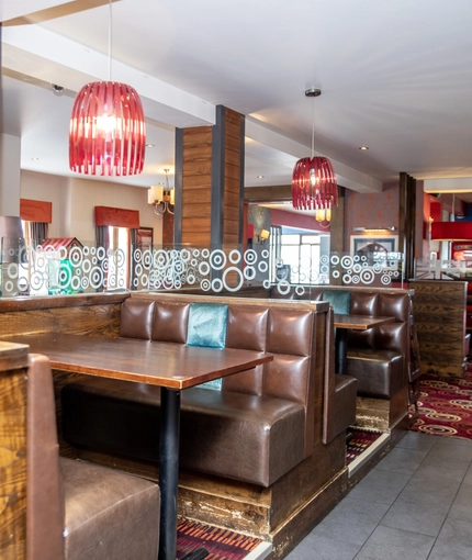 interior seating area of the pub