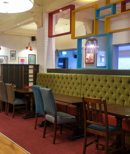 interior restaurant and seating area