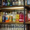 Bottles behind a bar