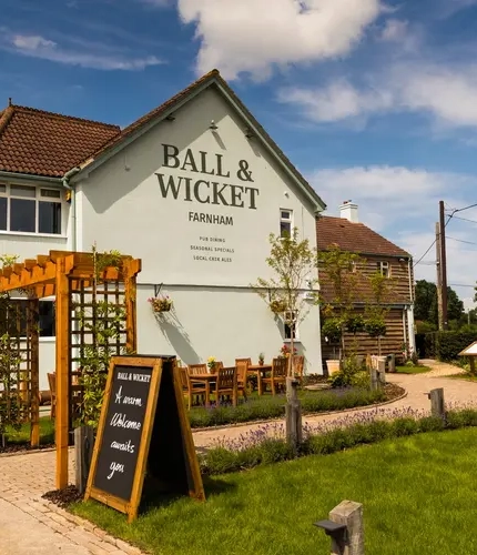 The exterior of The Ball and Wicket
