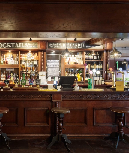 interior bar with bar stools
