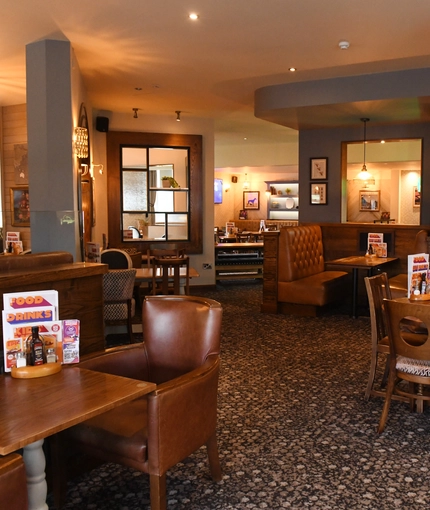 interior restaurant and seating area