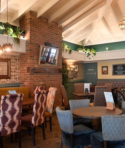 The interior restaurant seating area at The Yorkshire Grey.