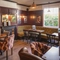 The interior restaurant seating area with feature fireplace at The Crown & Horseshoes.