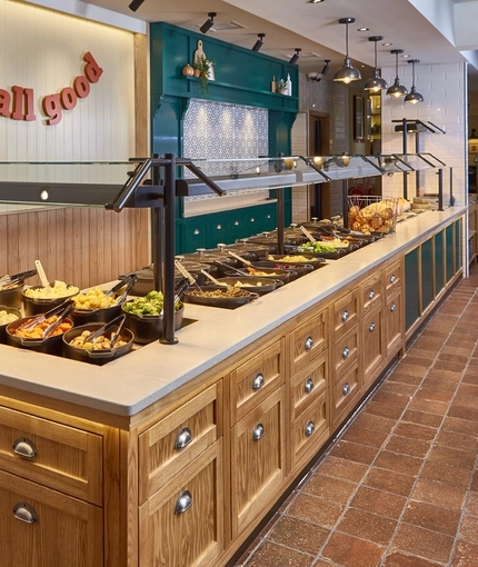 A carvery deck at Farmhouse Kitchen, Silkwood.