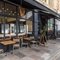 External seating area outside of a pub