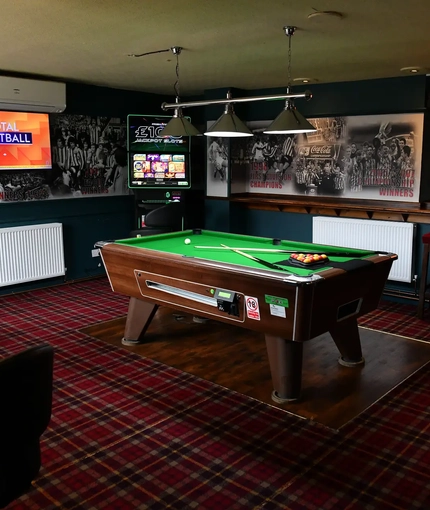 interior pub games and pool table
