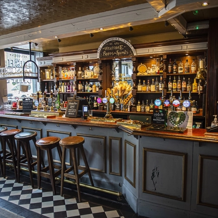 interior bar of the plumbers arms