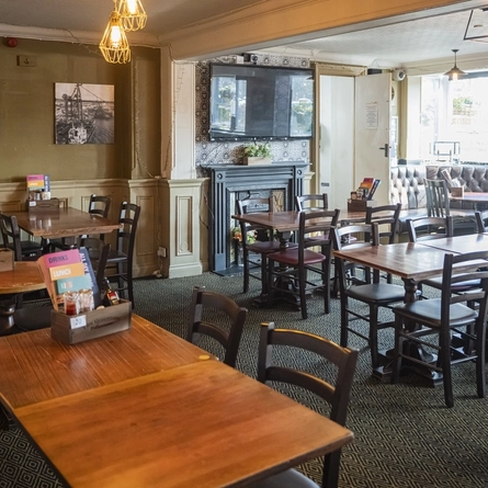 interior seating area of the pub