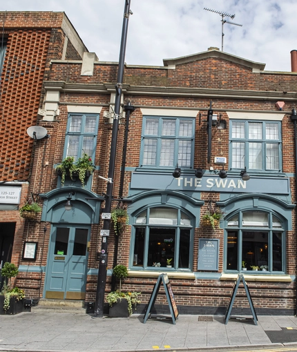 External view of a pub entrance