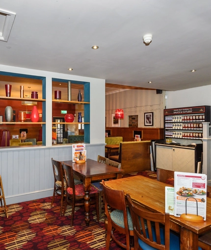 Restaurant area in a pub