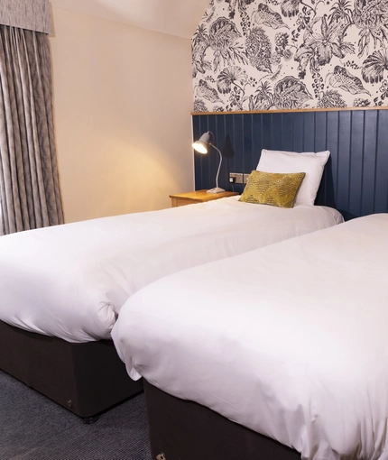 A twin room at the Pen & Parchment.
