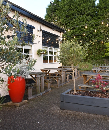 exterior beer garden of the pub