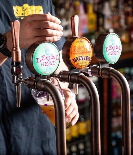 A close up of Level Head and Hazy Day pumps.