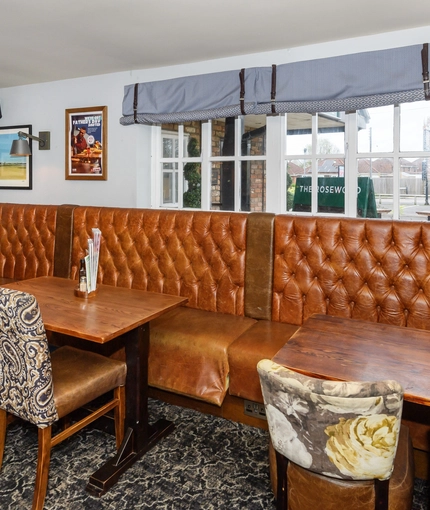 interior seating area of the pub