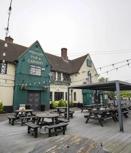 exterior beer garden of the pub