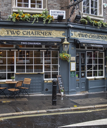 exterior venue with a beer garden