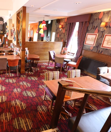 Restaurant area in a pub