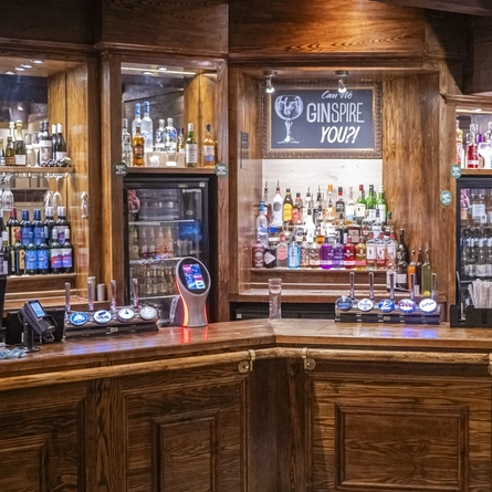 Interior bar area of a pub.