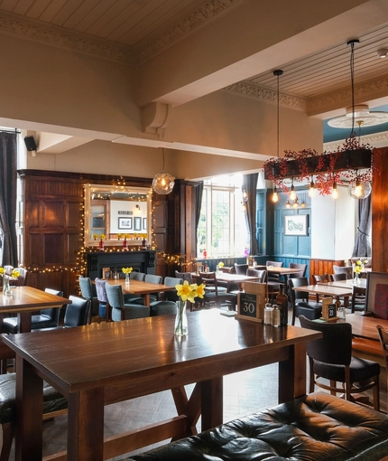 interior restaurant and seating area