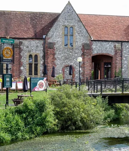 The exterior of the Bishop's Mill pub