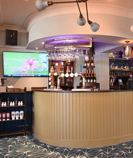 Bar area inside of a pub