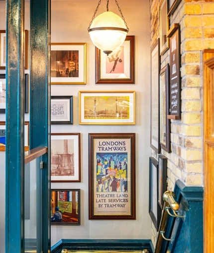 The interior wall decor at the Garrick Arms. 