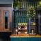 The interior hot drinks station with potted plant decor at The Church View Inn.
