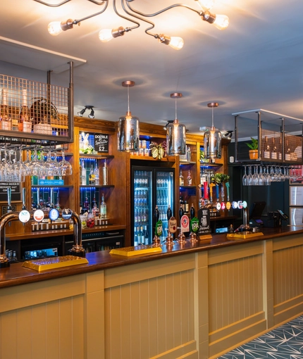Internal bar area of the Buff