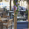 The beer garden at the White Hart.