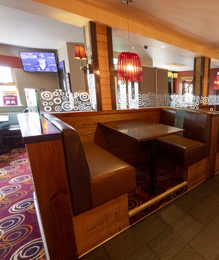 interior restaurant and seating area