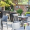 Beer garden outside of a pub