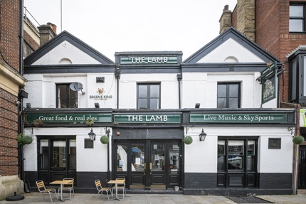 The exterior of the Lamb.