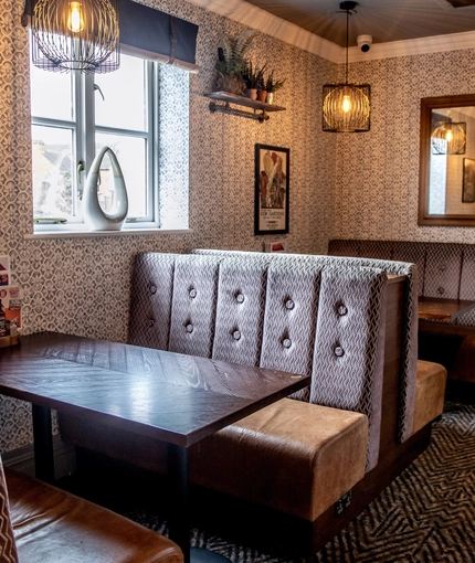 interior seating area of the pub