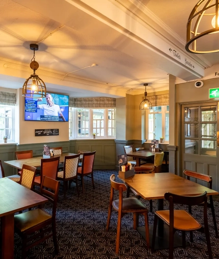 Restaurant area in a pub