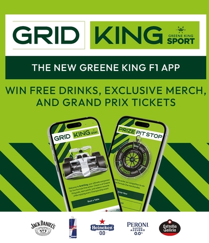 A banner promoting the Formula One Grid Kings campaign.