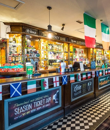 interior bar of the pub