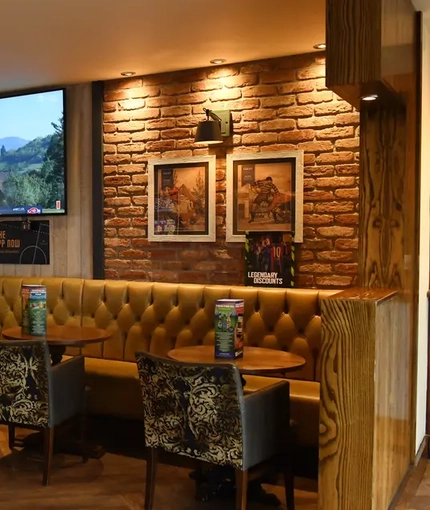 interior restaurant and seating area