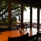 Interior waterfront dining area of a pub.