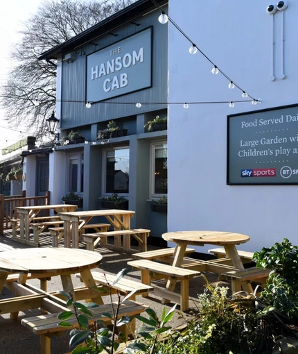 External view of a pub entrance