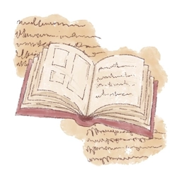 A Illustration of the literary festival in Stratford-Upon-Avon.