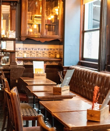 interior restaurant and seating area
